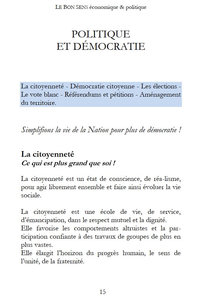 Le Bon Sens page 15
